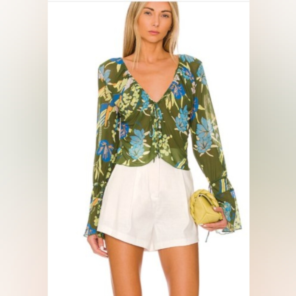 Free People Palm combo long sleeve top.